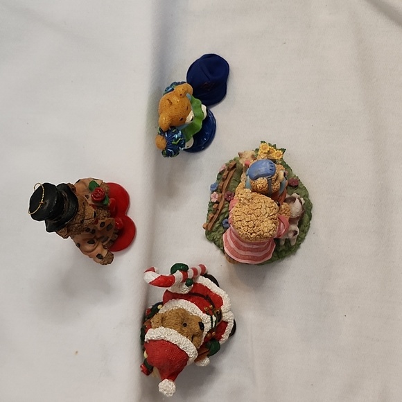 Vintage Set of Five EUC  Ceramic/Resin Teddy Bears - Picture 2 of 16